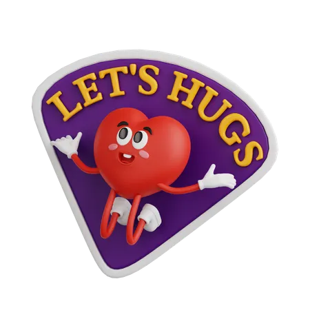 Let's Hug  3D Icon