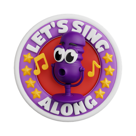 Let's Sing  3D Sticker