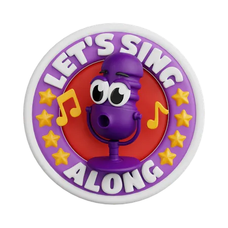 Let's Sing  3D Sticker