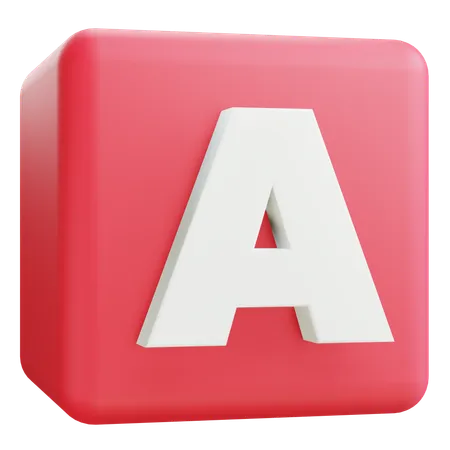 CUBIC ALPHABET 3 D ICON WITH RED YELLOW AND BLUE COLOR 3D Icon