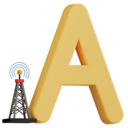 Letter A  3D Icon