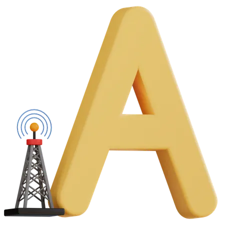 Letter A  3D Icon