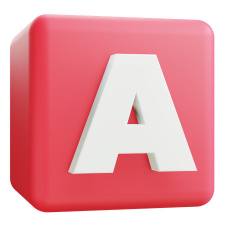 Letter A  3D Icon