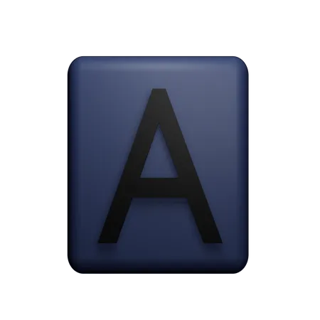 A Alphabet  3D Icon
