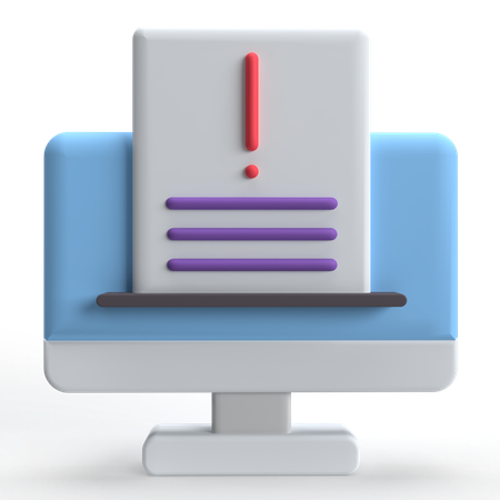 Letter Alert  3D Icon