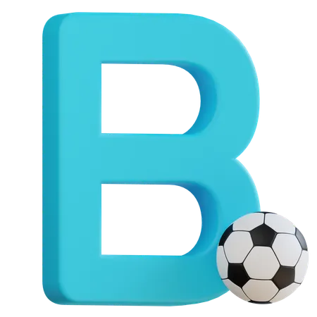 3 D Letter B With Isolated Background 3D Icon