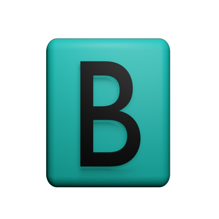 B Alphabet  3D Icon