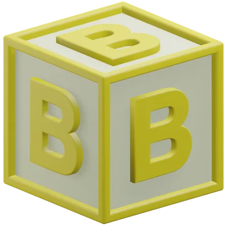 Letter B Cube  3D Icon