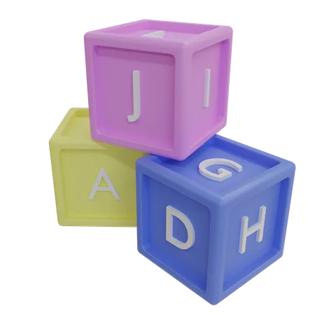 Letter Blocks  3D Icon
