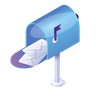 3d letter-box emoji