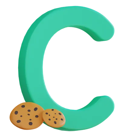 3 D Letter C With Isolated Background 3D Icon