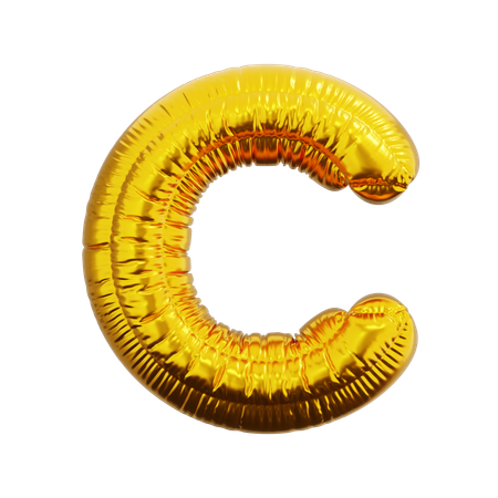 Letter C Balloon  3D Icon