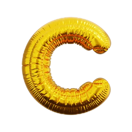 Letter C Balloon  3D Icon