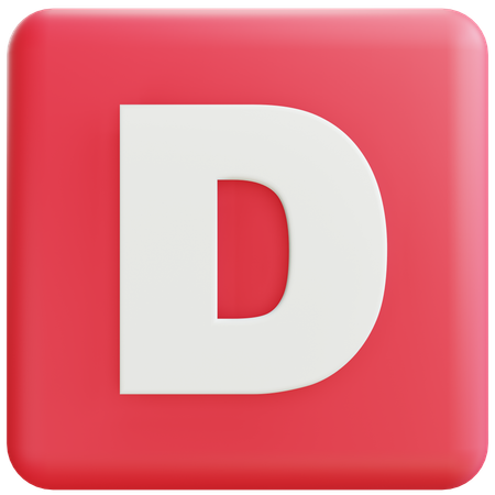 Letter D  3D Icon