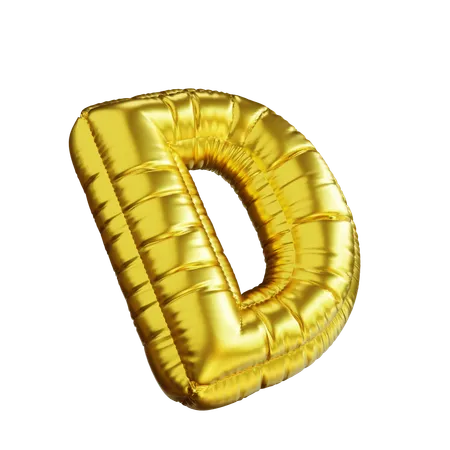 3 D Letter D With Isolated Background 3D Icon