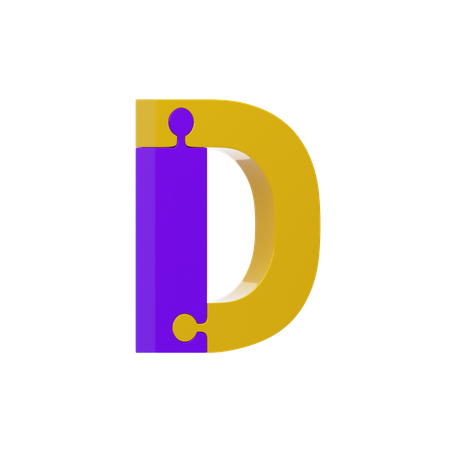 Letter D  3D Icon