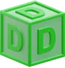 Letter D Cube