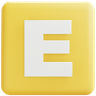 3d letter e emoji