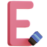 3d letter e logo