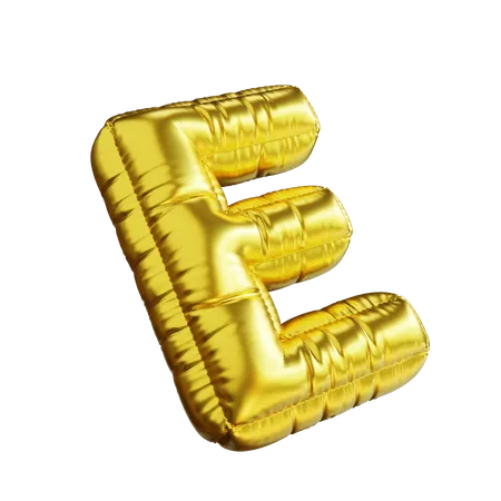 3 D Letter E With Isolated Background 3D Icon