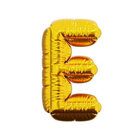 Letter E Balloon  3D Icon