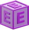 Letter E Cube
