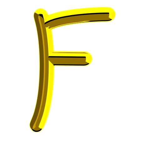 文字f  3D Icon