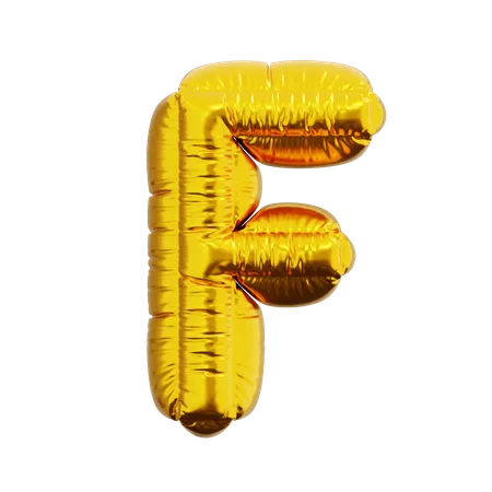 Letter F Balloon  3D Icon