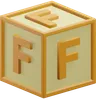 Letter F Cube