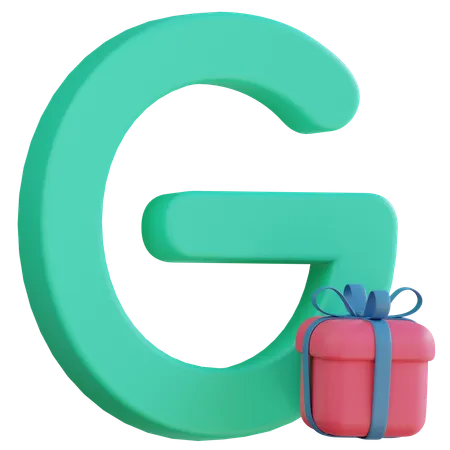 3 D Letter G With Isolated Background 3D Icon