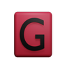 3d letter g illustration