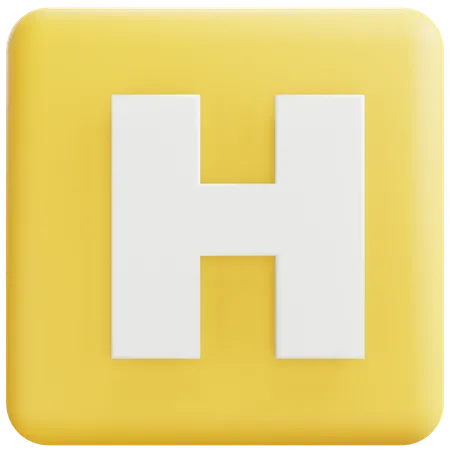 Letter H  3D Icon