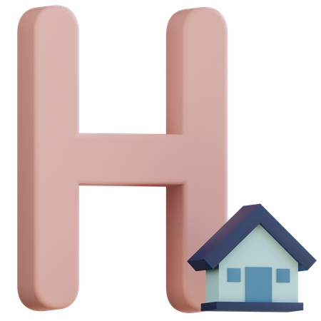 Letter H  3D Icon