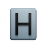 design assets for letter h