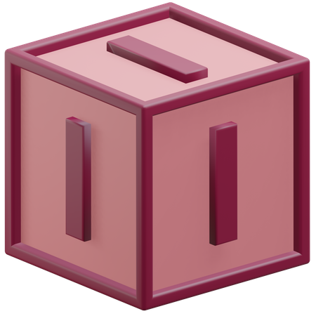 Letter I Cube  3D Icon