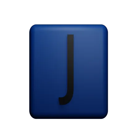 J Alphabet  3D Icon
