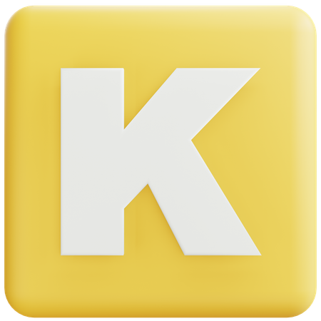 Letter K  3D Icon