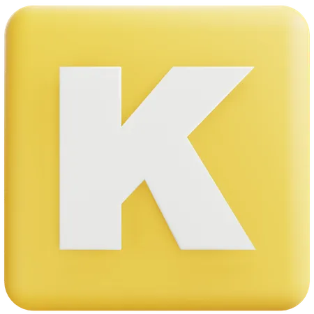 Letter K  3D Icon