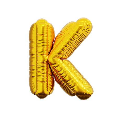 Letter K Balloon  3D Icon