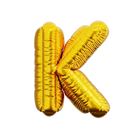 Letter K Balloon  3D Icon