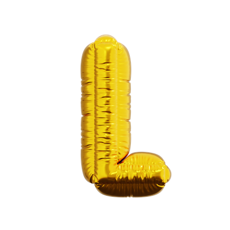 Letter L Balloon  3D Icon