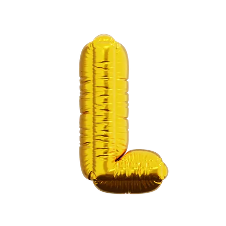 Letter L Balloon  3D Icon