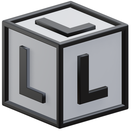 Letter L Cube  3D Icon