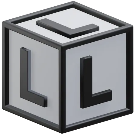 Letter L Cube  3D Icon