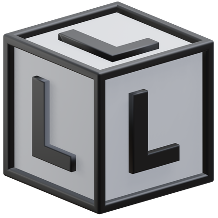 Letter L Cube  3D Icon