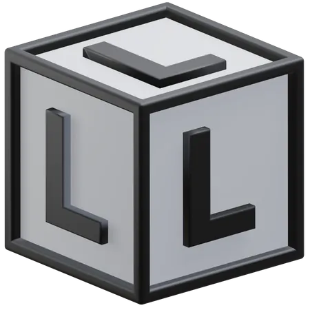 Letter L Alphabet At The Block 3 D Icon Illustration With Transparent Background 3D Icon