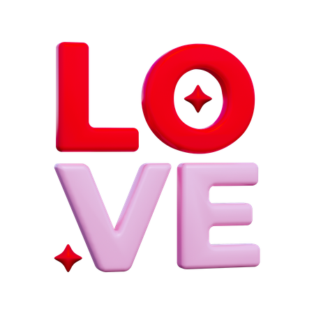 Letter Love  3D Icon
