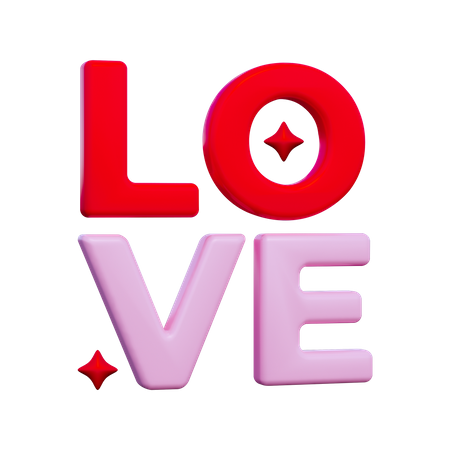 Letter Love 3D Icon