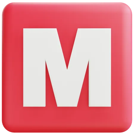 Letter M  3D Icon