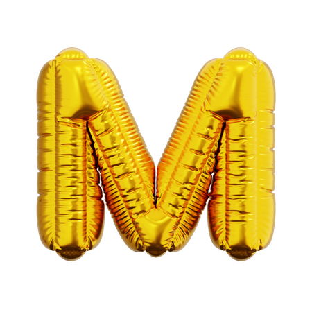 Letter M Balloon  3D Icon